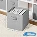 Royexe Set of 8 Foldable Fabric Storage Cube Bins | Collapsible Cloth Organizer Baskets Containers | Folding Nursery Closet Drawer | Features Dual Handles | Beautiful Colors Available (Light Grey)