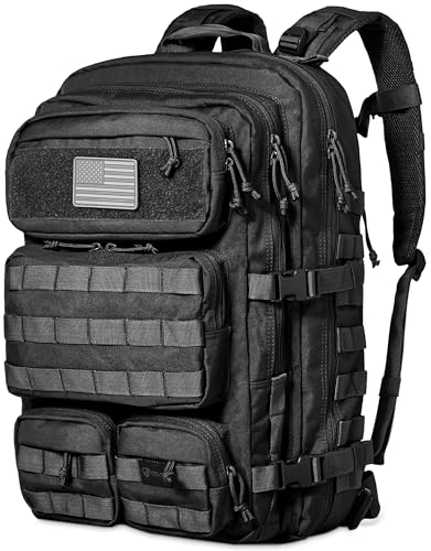 Falko Tactical Backpack for Men and Women 50L Backpack 2.4x Stronger Large Military Molle Rucksack, Bugout Backpack Outdoors