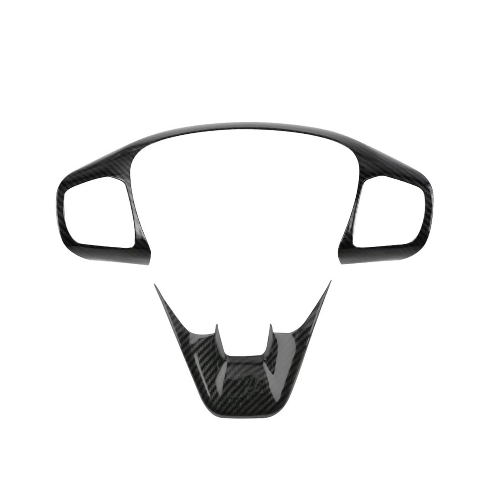 Interno Accessori Volante Pannello Copertura per Ford per Fiesta MK8 2017-2021 per Focus MK4 2019-2023 ABS Auto Pulsante Controllo Telaio Trim Adesivo Decorativi(Carbon Fiber Black)
