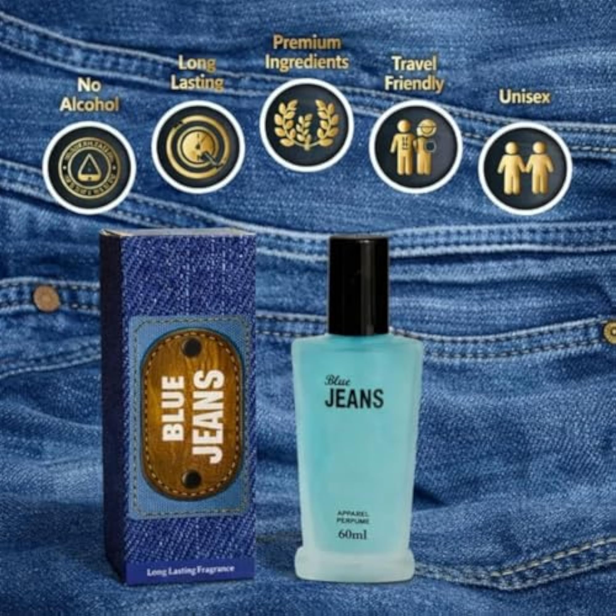 Blue Jeans Eau De Parfum for Men 60ml, Fresh Fragrance
