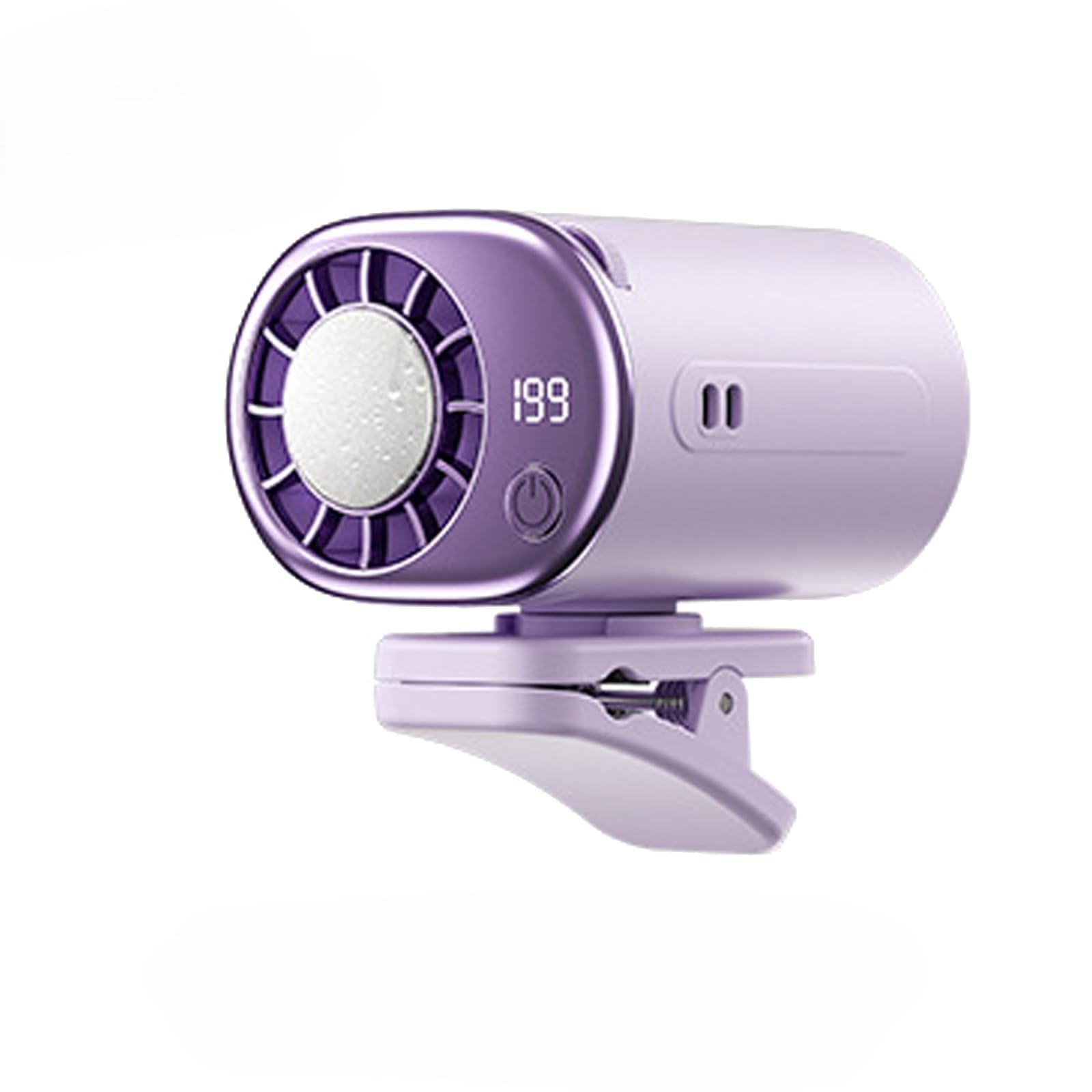 GFJGHDR Dashboard Fan with Intelligent Ice Chip for Zeekr 7GT 2026-Present, 199-Speed Clip-on Car Air Conditioner Fan, 360° Rotatable Mini Cooling System, LED Screen, C-purple