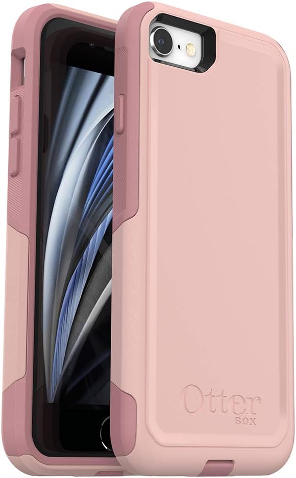 OtterBox iPhone SE 3rd & 2nd Gen, iPhone 8 & iPhone 7 (not compatible with Plus sized models) Commuter Series Case - BALLET WAY (PINK SALT/BLUSH), Slim & Tough, Pocket-friendly, with Port Protection