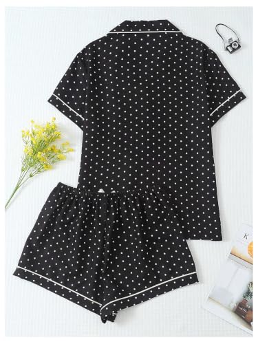Image of Verdusa Pajamas For Women Set 2 Piece Summer Pajama Sets Cute Pjs Lounge Matching Button Shirt with Shorts