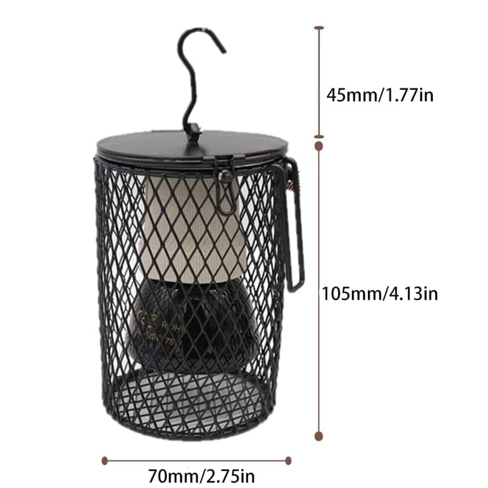Yosoo Lampada di Riscaldamento, Paralume in Ceramica a Infrarossi da 50 W Lampada a Luce di Calore Lampada di Calore in Ceramica per Allevamento per Tartarughe Pappagalli (1)