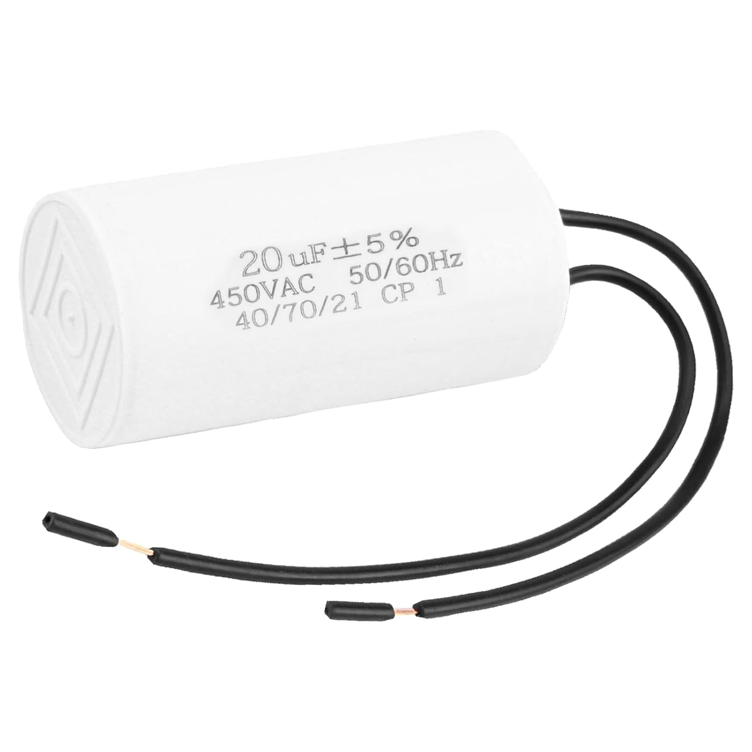 Condensatore 20uF, CBB60 Condensatore di Avviamento Motore, Condensatore Corrente di 450V 20uF con Filo Condensatore 20uF, CBB60 Condensatore di Avviamento Motore, Condensatore Corrente di 450V 20uF con Filo