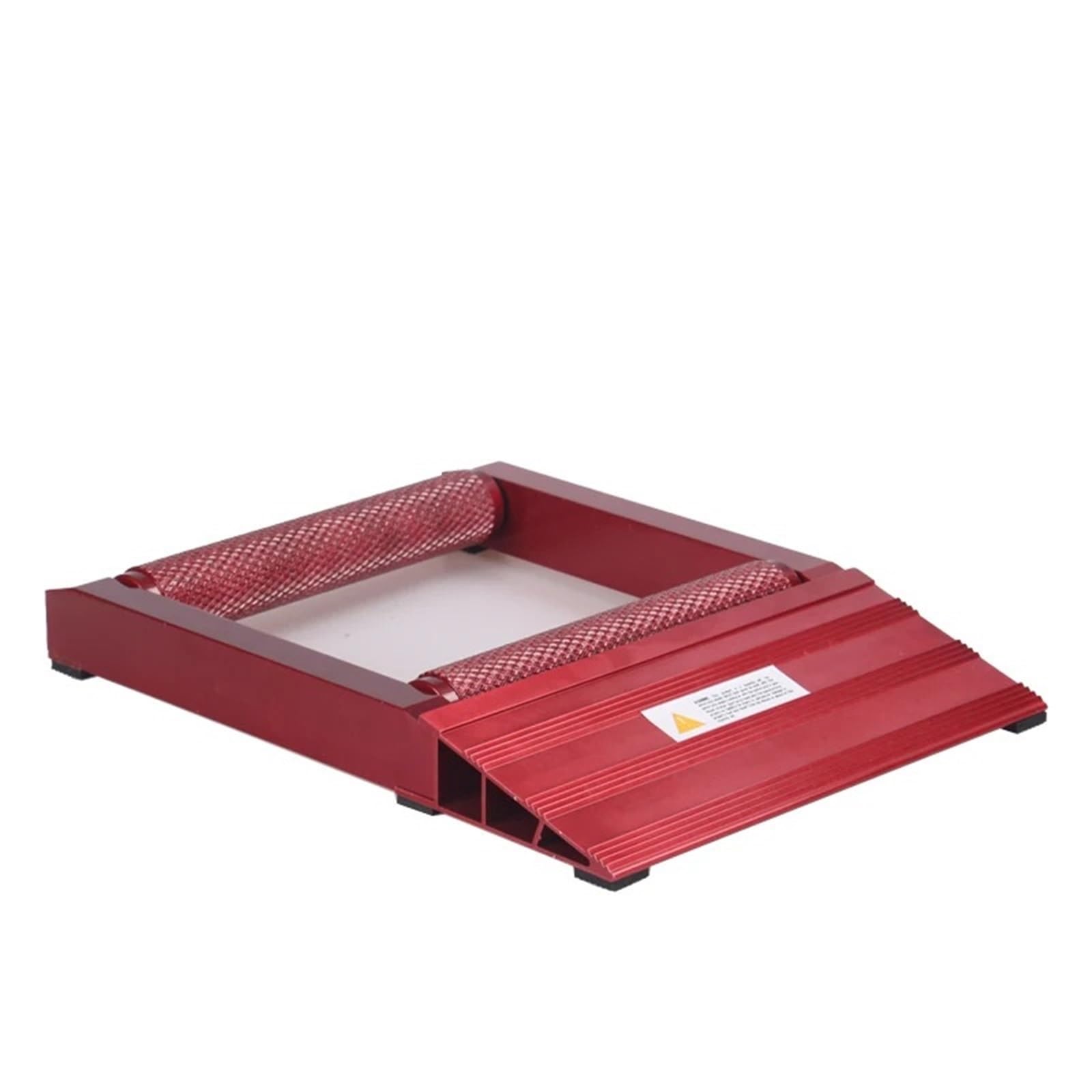 Soporte de motocicleta Soporte para neumáticos de motocicleta, de aluminio, portátil, para limpiar cadenas, lubricar y con rodillos duraderos, con rampa elevadora.(Red)