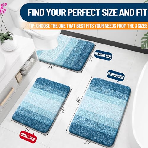 image for OLANLY Bathroom Rugs Mat 30x20, Extra Soft Absorbent Microfiber Bath R