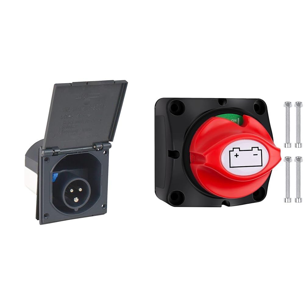 Prise CEE Caravane 230V 16A avec Coupe Circuit Batterie 12V 24V - 3