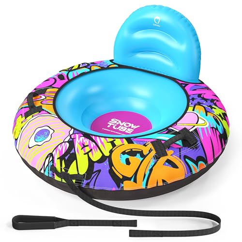 QPAU 44-Zoll-Rückenlehnen-Schneereifen – aufblasbarer Schlitten,...