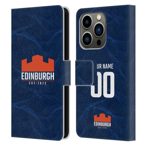 Coque iPhone 14 Pro Edinburgh Rugby étui portefeuille cuir personnalisé