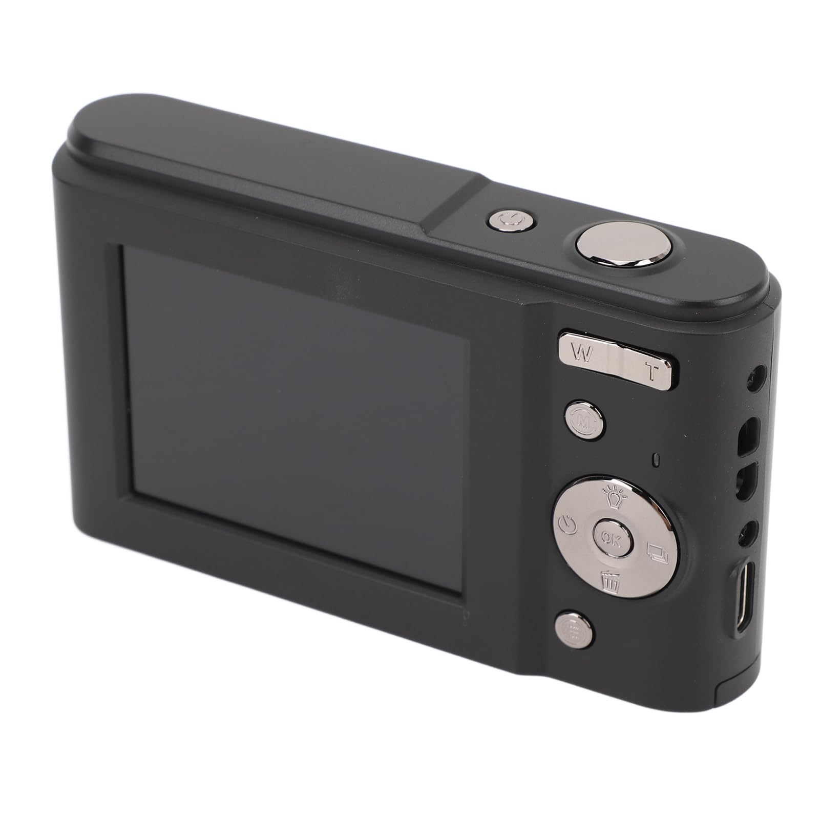 Aparat Cyfrowy 1080P 48 MP z Autofokusem i 16-krotnym Zoomem Cyfrowym Kompaktowy Aparat z Ekranem 2,4 Cala dla Dzieci (BLACK)