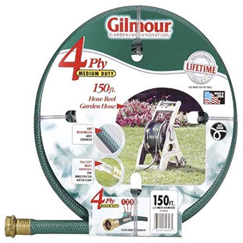 Gilmour 15 Series 4 Ply Hose Reel Hose 5/8 Inch x 150 Feet 15-58150 Green