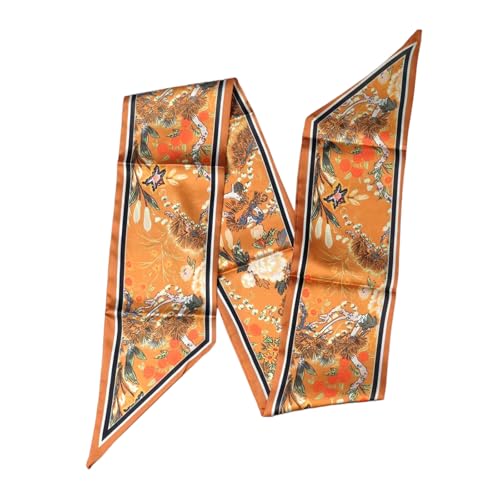 Image of Head Hair Scarf for Women,Silky Long Headscarf Purse Bag Scarfs for Handbag Fashion Satin Neck Scarves Accessories