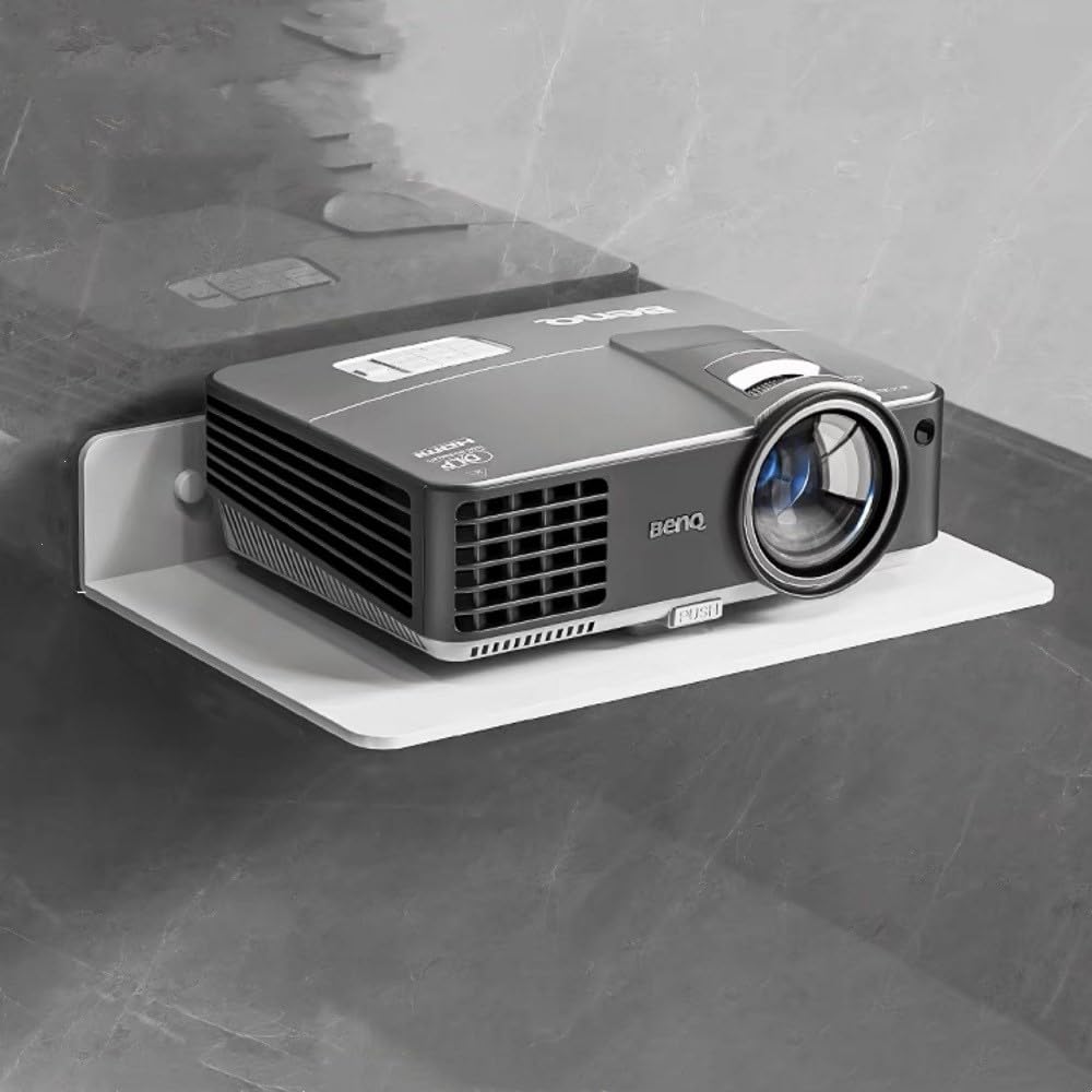 Étagère flottante pour projecteur avec gestion de câbles intégrée