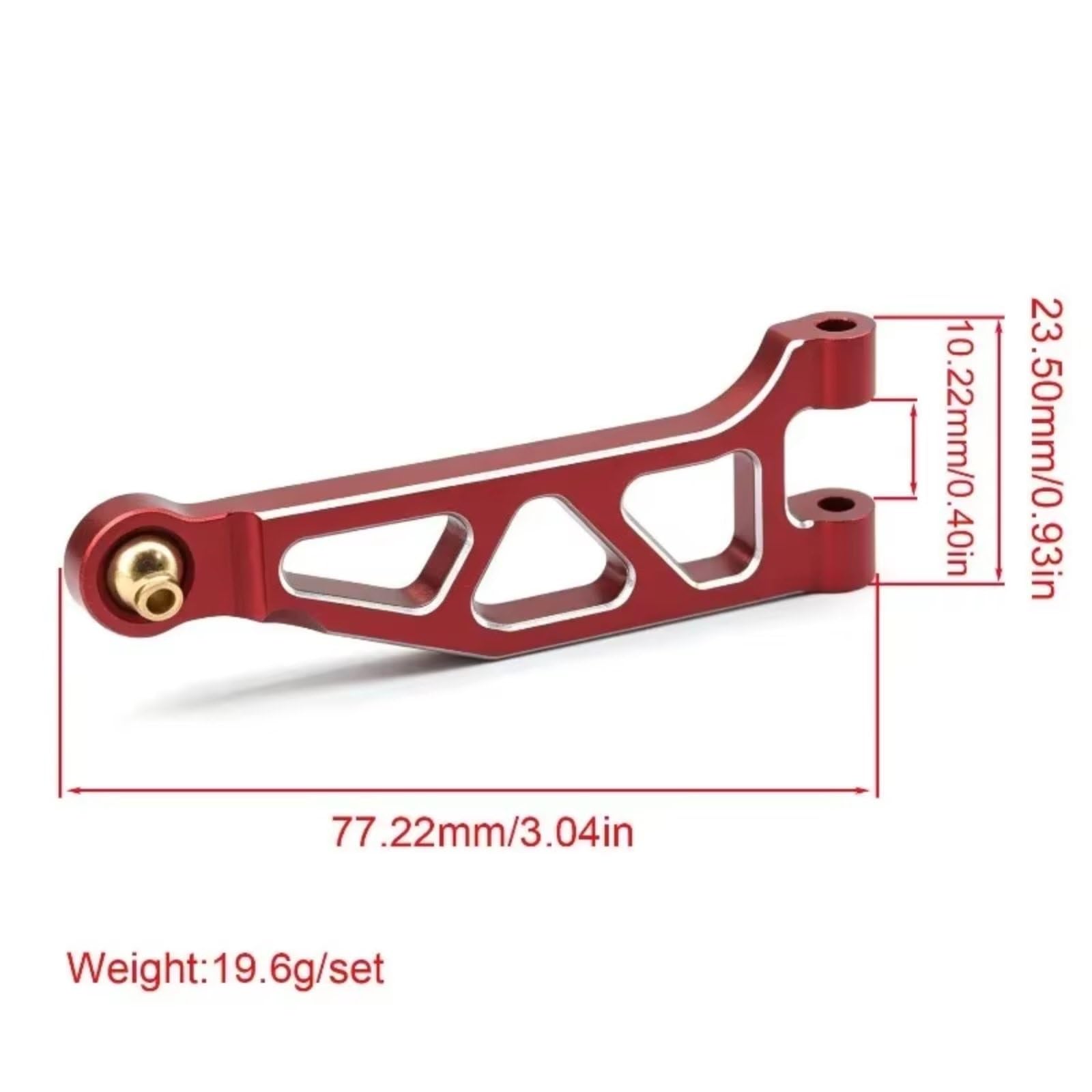 Genérico Juego Brazo Superior Delantero Aluminio para Arrma para Mini para Kraton 1/16 Control Remoto Actualizaciones Piezas Coche Accesorios Piezas Coche RC