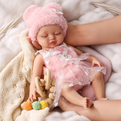 Muñeca bebé de silicona realista de 12 pulgadas miniatura 3