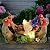 Sinhra Outdoor Garden Gnome Statue,Solar Gnomes Figurine Lying on Hammock with Bird and Mushrooms,Outdoor Garden Decoration for Patio Yard Lawn Porch,Gifts for Mom/Grandma/Women
