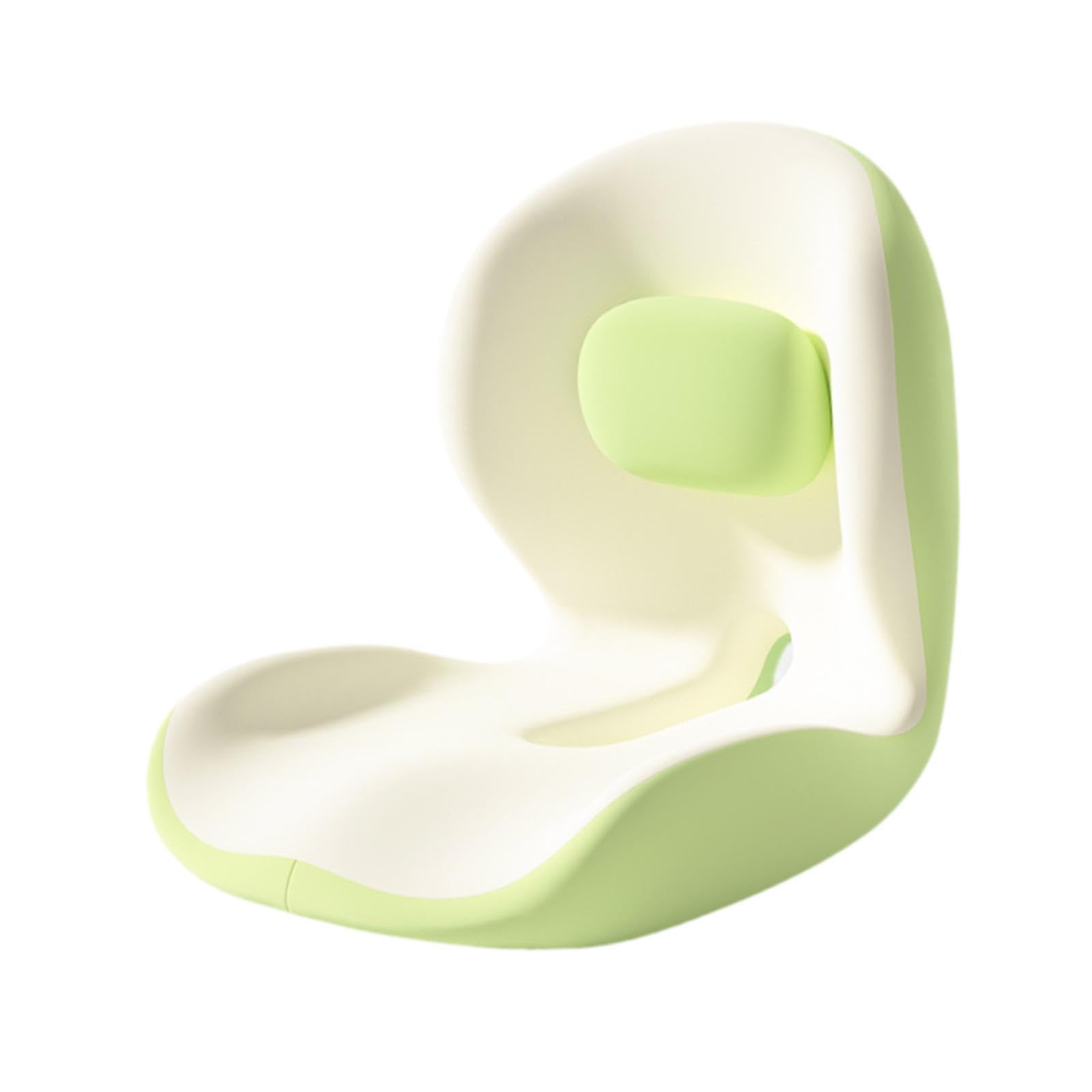 Coussin d'assise ergonomique vert pour éviter le mal de dos sur une chaise