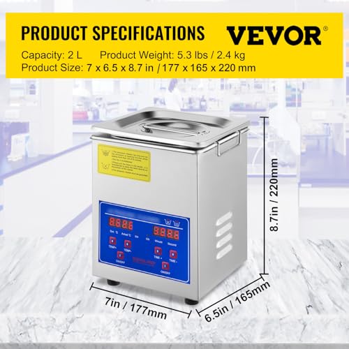 Vevor Ultraschallreiniger Reinigungsmaschine aus Edelstahl mit digitaler Heizungs-Timer für den...