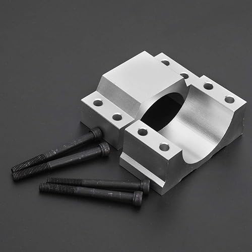 Miniatura 5 de Abrazadera de husillo, accesorio de motor de husillo de 2.047 in de diámetro, abrazadera de soporte de motor con 4 tornillos para grabado CNC,