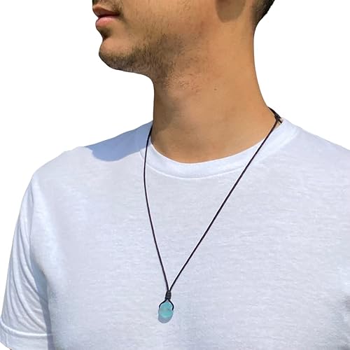 Miniatura 5 de Collar de Cristal Marino Surfista para Hombres - Hombres Surfeando Cristal Marino Impermeable, Joyería Hawaiana, Vibraciones Hawaianas, Gargantilla