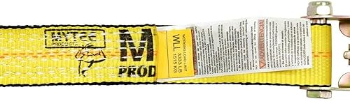 Vista 87 de Mytee Products Paquete de 20 correas de trinquete de 2 pulgadas x 30 pies con gancho plano, WLL 3,333 amarre de remolque, rojo para plataforma