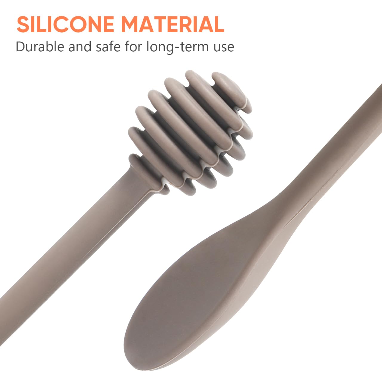 UPKOCH Silicone Honey Mixing Spoon Set, 2pcs Long Handle Dipper Sticks for Jar, Molasses, Syrup, and Stretchy Foods, 9.84 Inch, Assorted Colors, Ideal for Home Use and Packing
