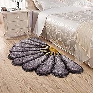 A R Creations Super Soft Silky Non-Slip Sunflower Round Carpet Runner for Bedroom, Living Room, Floor and Home Decoration (16x32 Inches) - Multicolor