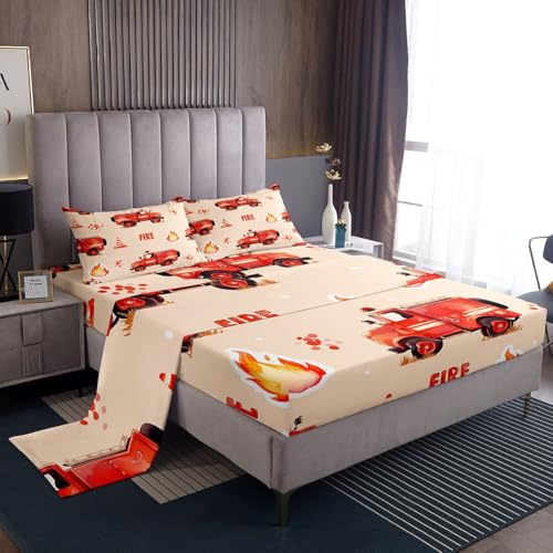 Feelyou Cartoon Car Bedding Set Kids Boys Breathable Full