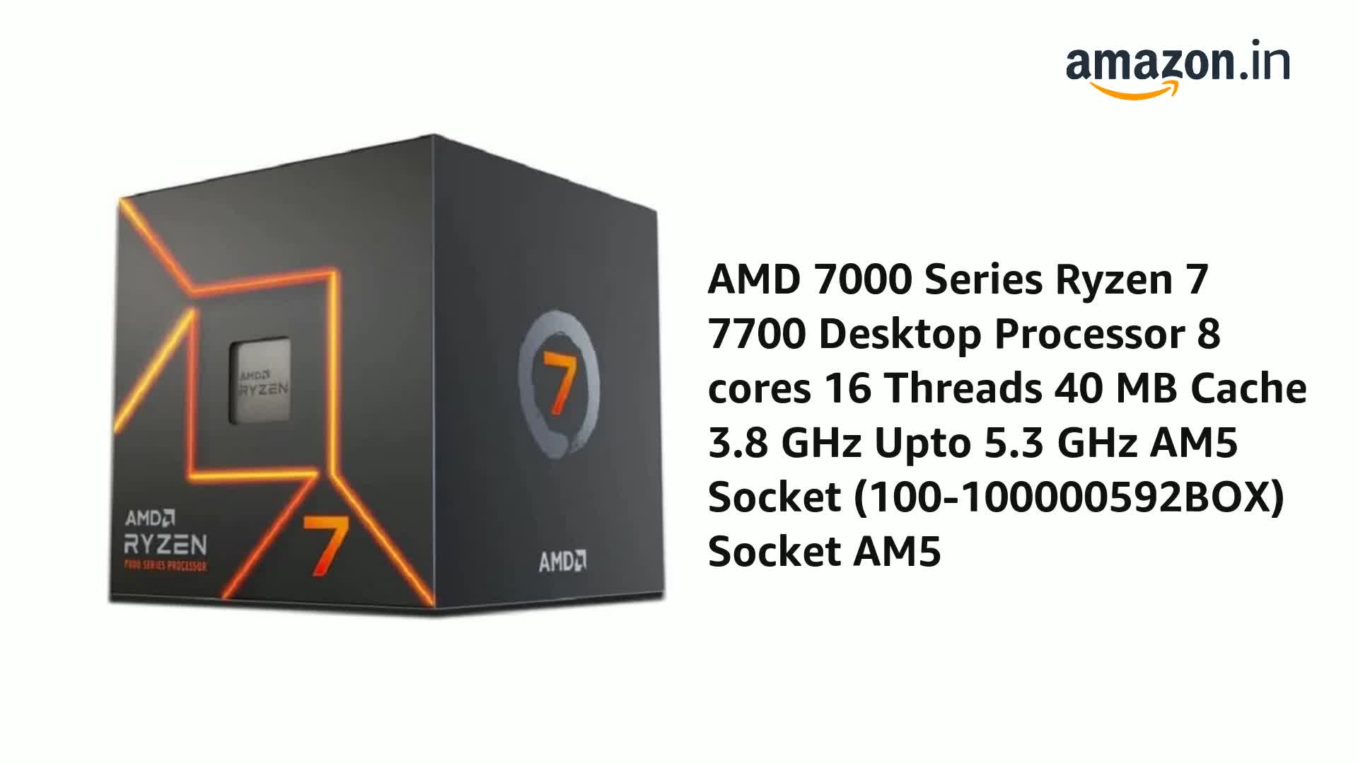 Amazon.in: Buy AMD 7000 Series Ryzen 7 7700 Desktop