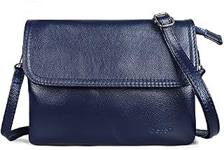 befen Genuine Leather Phone Bag, Real Leather Phone Purse, Small Phone Cross Body Bag for Women with Long Strap and Key Ring - Fit 8 Plus or Phone Less 6.5 Inch