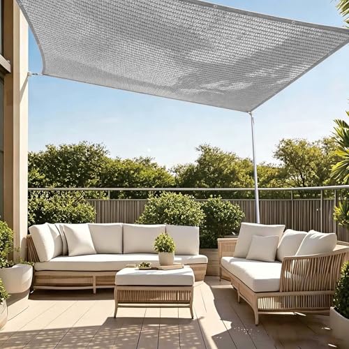 Voiles d'ombrage sans perçage pour sécuriser le balcon de la chaleur