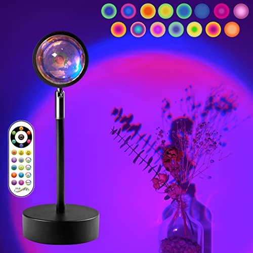 Tacopet Sunset Lamp Projector Sunset Projection Lamp Sunset Light with Remote Mood Lighting UFO Sunset Lamps Rainbow Night Light Colorful Sunlight lamp Led Multiple Colors Changing for Home Bedroom