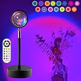 Tacopet Sunset Lamp Projector Sunset Projection Lamp Sunset Light with Remote Mood Lighting UFO Suns