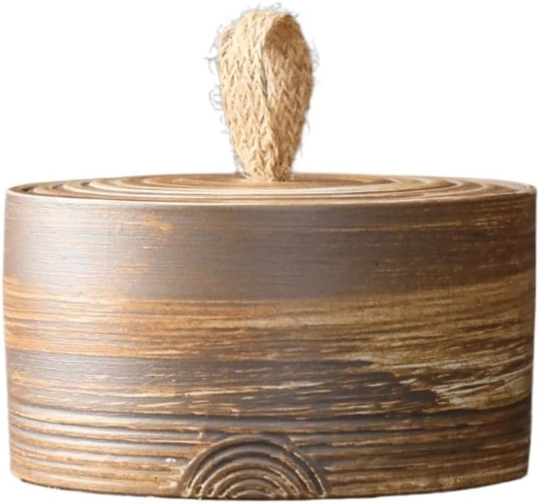 SONGCHAO Sugar Jar Ceramic Loose Tea Storage Container Jar Chinese Style Stoneware Tea Storage Jar Retro Sealed Jar Kitchen Storage Jar Tea Canister (Color : B)