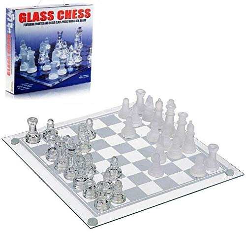 ADS Technologies Ajedrez con Tablero de Cristal Juego de Mesa Ajedrez Chess...