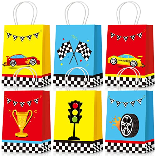 Sacs de fête de voiture de course 24 pièces avec drapeau à damier