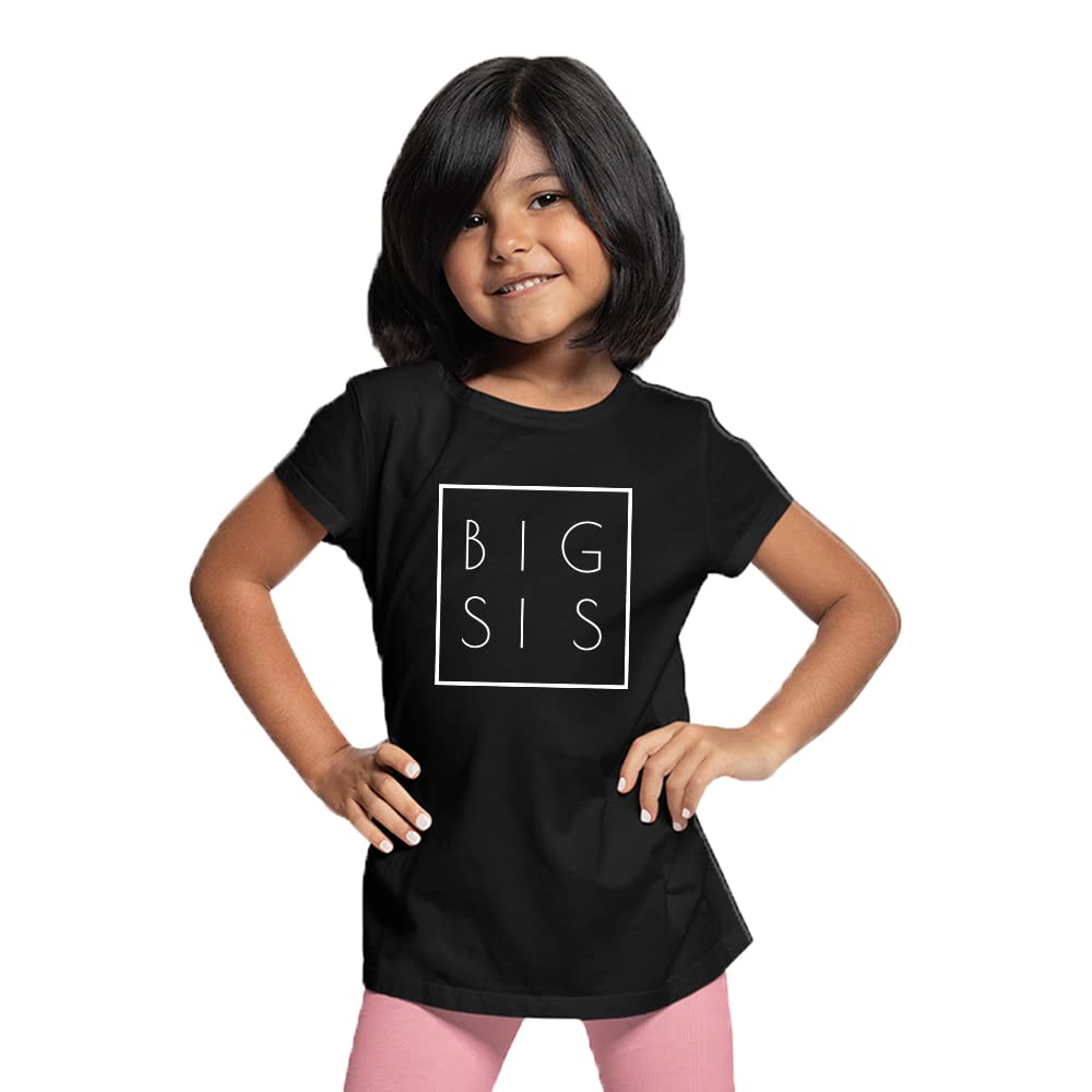 Bouncy ToonzBouncy Toonz Promoted to Big Sister Tshirt| Big Sister|Maternity Family Photoshoot Tshirt for Girl | Photoshoot Tshirt (Bigsis-2-4yr)