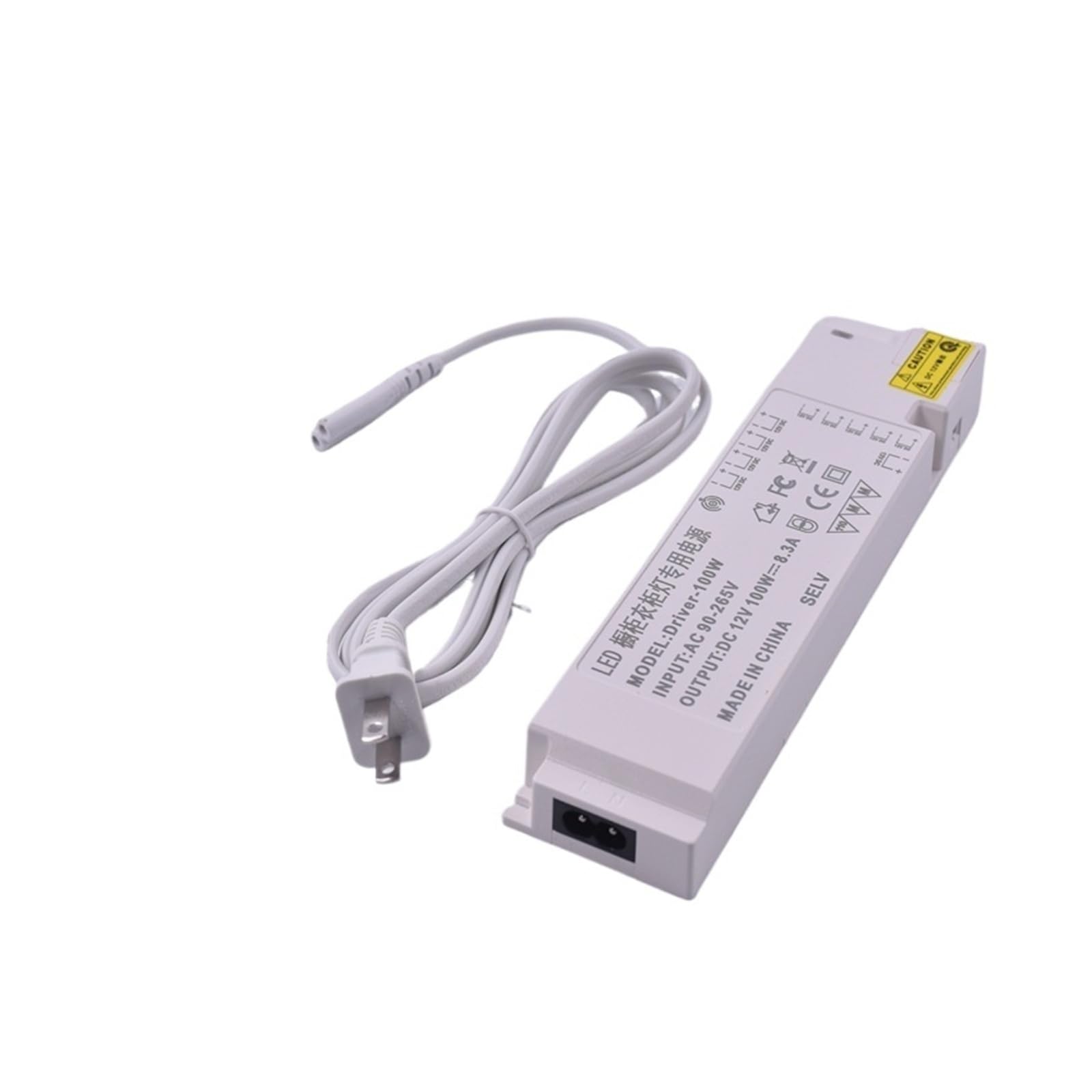 PWANUIGTE LED Wardrobe Cabinet Light Power Supply 12V Interface Constant Voltage Induction(12V-8.3A-100W-8 interfaces)