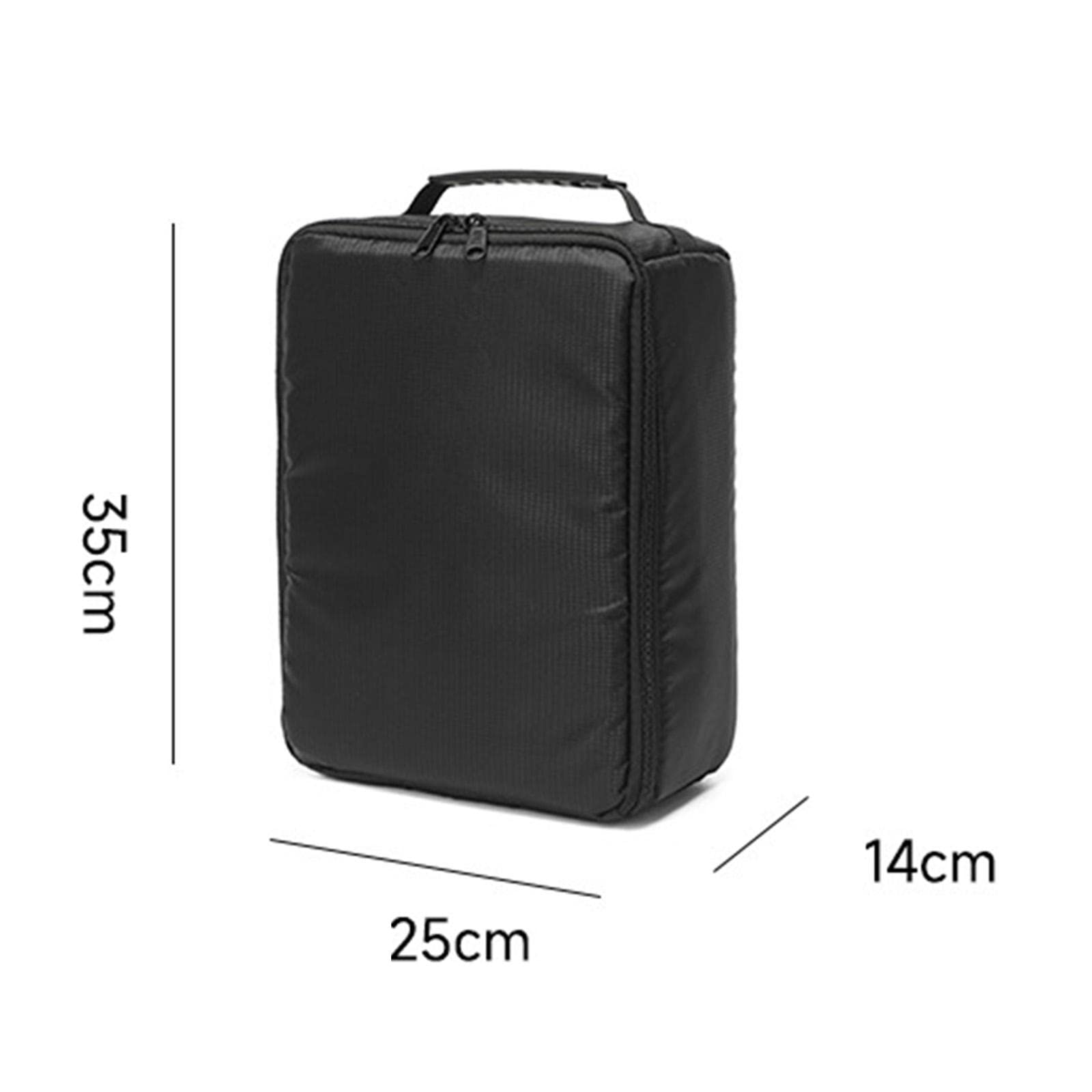 Sac Appareil Photo Housse Caméra Sacoche Rangement Objectif Antichoc Étanche Nylon Poche Insert DIY Adaptée Aux Activités Extérieures Photographie Dép, Noir