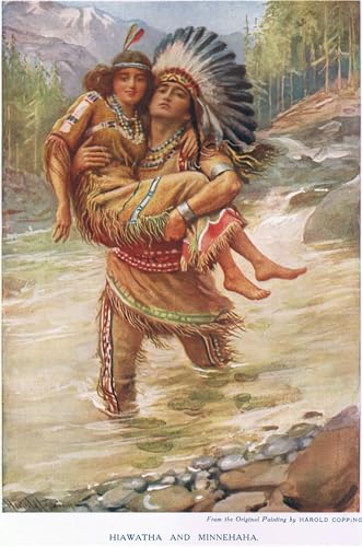 Toile Hiawatha et Minehaha Copping deco salon affiche peinture abstraite chaleureuse