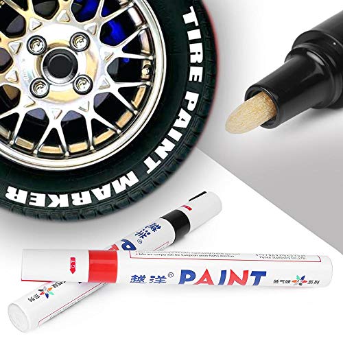Three T Tire Marker Paint Pen for Car Tires Permanent and Waterproof Carwash Safe DIY Motorcycles Permanent Automotive Tire Care