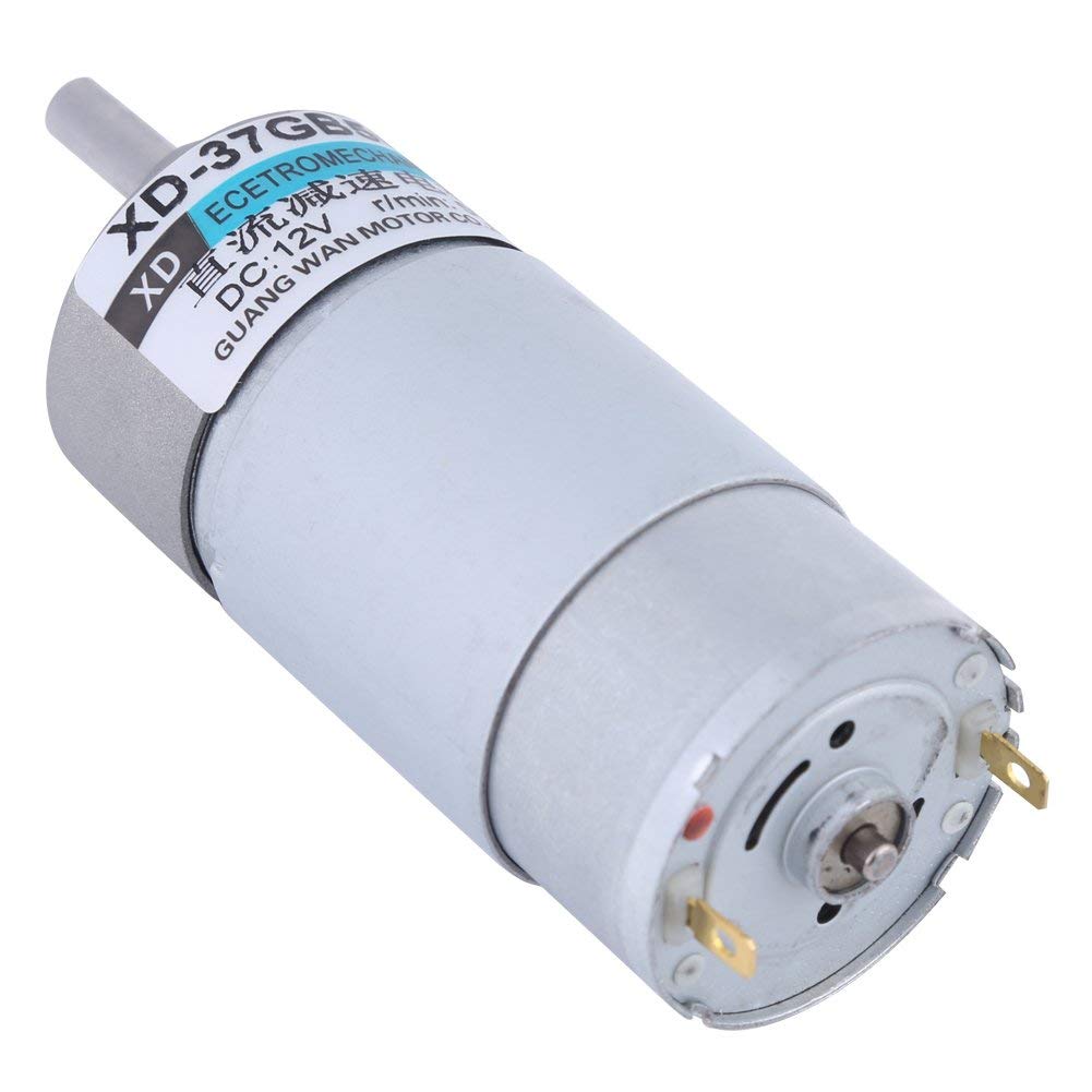 Motoréducteur Électrique 12V 15W 500RPM Mini à Couple Élevé Réduction de Vitesse Moteur à Engrenages en Métal