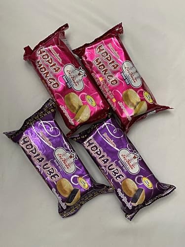Eng Bee Tin Premium Hopia Bundle (Ube and Mongo, 5.3 oz per Pack) 4 packs