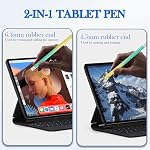 4 Pcs Stylus Pens for Touch Screens, 2-in-1 Gradient Stylus Pen for Tablets, Dual Tips (Thick and Thin), Universal Tablet Pen Compatible with iOS, Android, Capacitive Screens