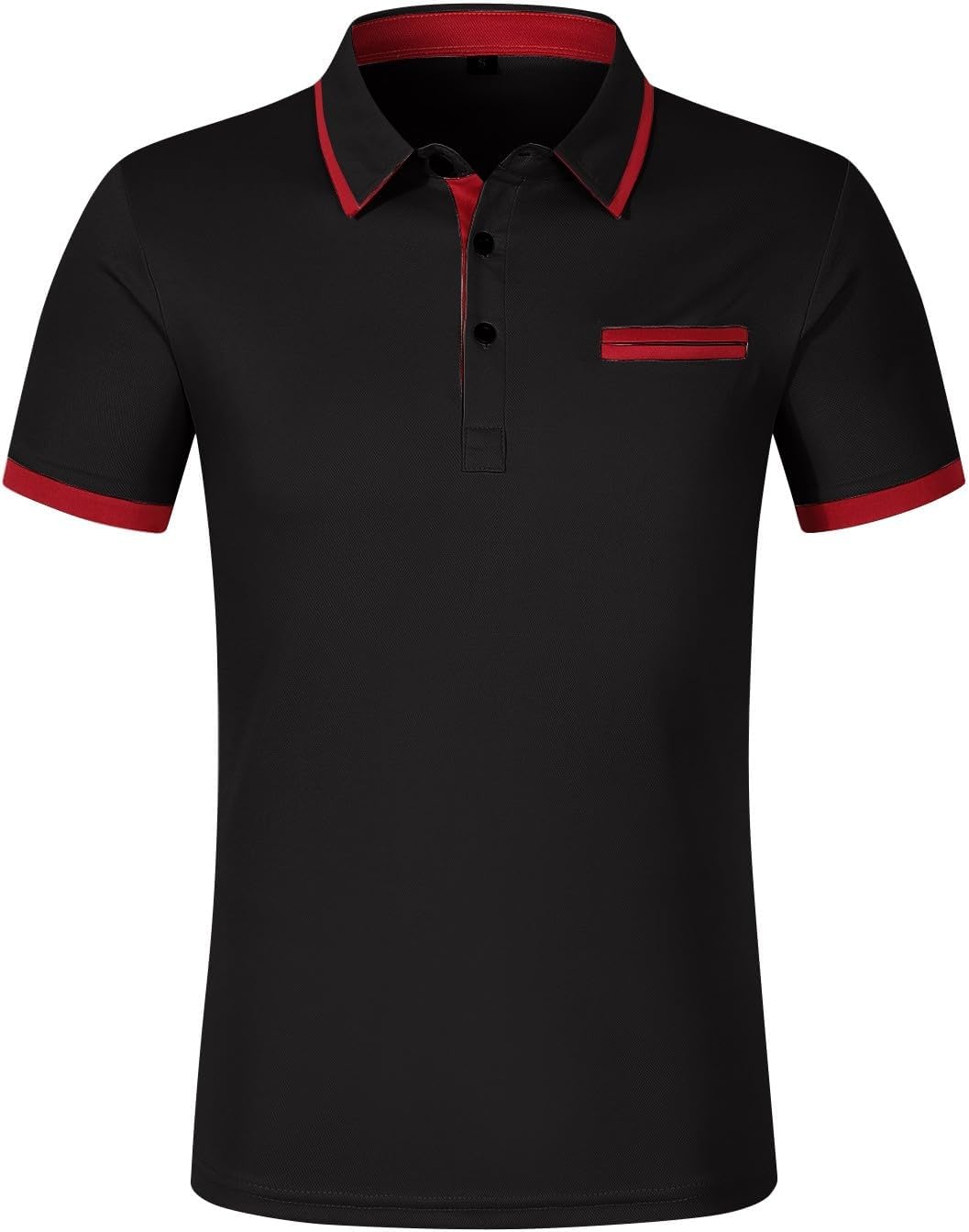 Ymosrh Men's Polo Shirt Short Sleeve Basic Golf Tennis Work Collar Shirt, M-3XL