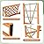HAPPYGRILL Patio Garden Arbor with Bench, Wooden Garden Arch w/Pergola & 2 Trellises for Climbing Plants Vines Grapes, 48''W x 75''H 2-Person Outdoor Bench for Wedding Party Ceremony Backyard