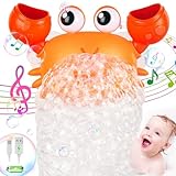 【2024 Upgrade】Crab Bubble Bath Toys, USB Rechargeable Baby Bath Bubble Maker for Toddlers, Automatic Bathtub Bubble Machine with Music, Bathtime Shower Bath Toys for Infants Kids Age 1-3 Easter Gifts