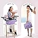 Frenessa Makeup Train Case 12 Inch Portable Cosmetic Case - 6 Tier Professional Makeup Storage Box Organiser Box Make Up Carrier with Lockable Keys Travel Case for Women and Girls - Purple