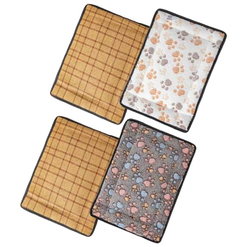 Zyiphor 2 Piezas Cama Cobaya Cama de Felpa para Animales Pequeños, Manta Cálida para Cobayas Camas Conejo Felp Cálida para Cachorro Almohadilla de Felp (35 x 25 cm)